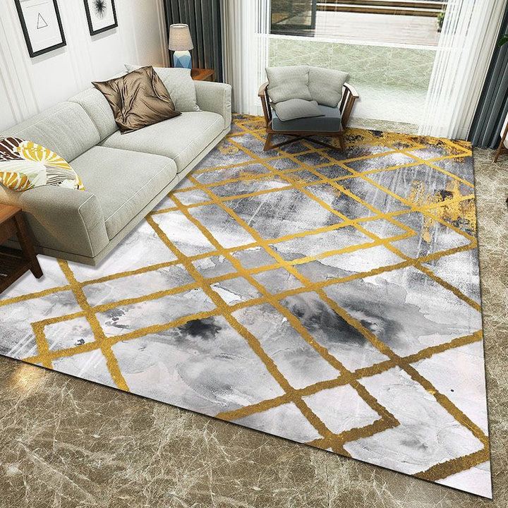 Multi-Color Geometric Rug Polypropylene Modern Rug Washable Stain Resistant Non-Slip Rug for Home | Bowlift