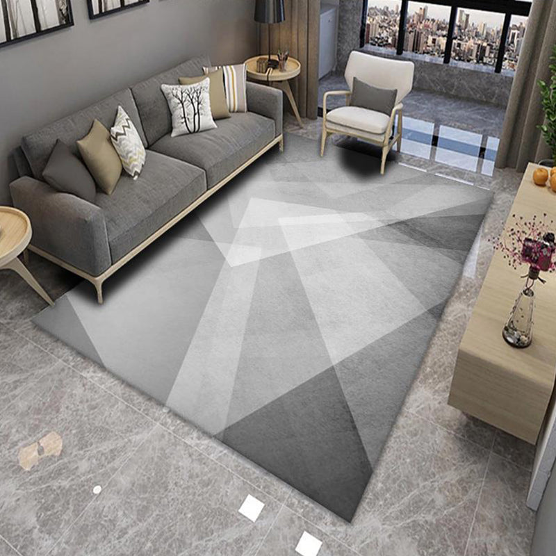 Chic Multicolor Modern Rug Polyester Geometric Color Block Rug Non-Slip Machine Washable Stain Resistant Rug for Living Room | Bowlift