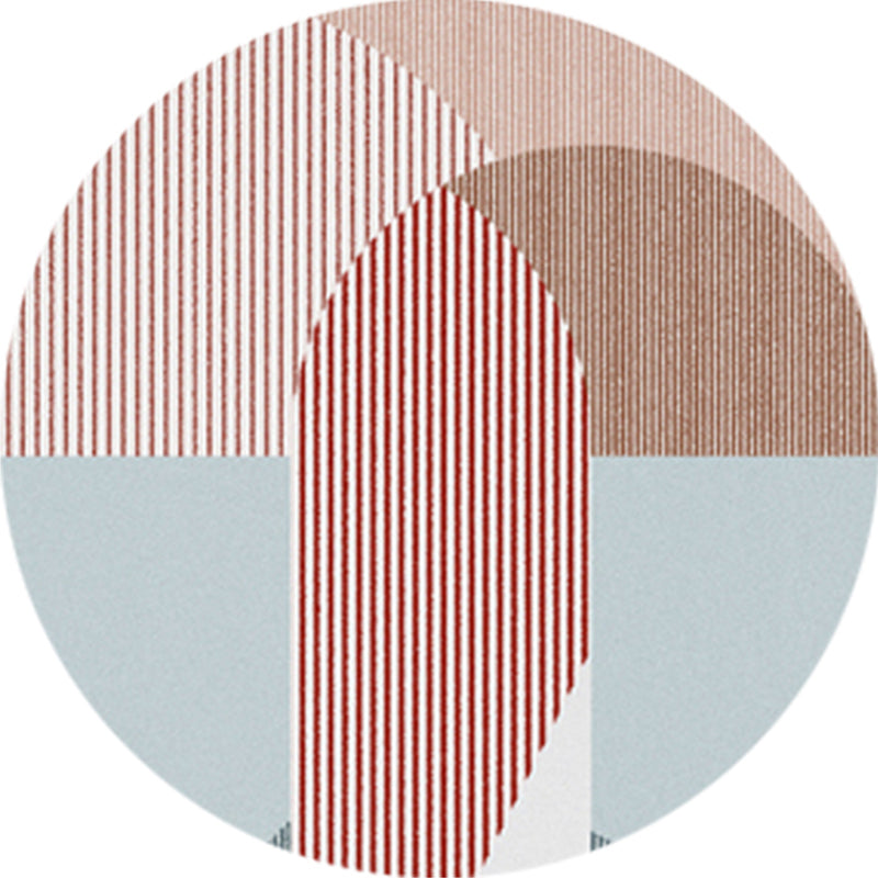 BowLift | Contemporary Decorative Rug Multicolored Geo Print Area Rug Cotton Blend Non-Slip Back Easy Care Rug