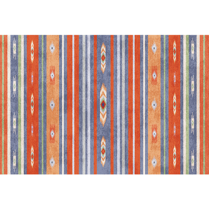 BowLift | Natural Living Room Rug Multicolor Geo Printed Piece Rug Synthetic Non-Slip Back Pet Friendly Indoor Rug
