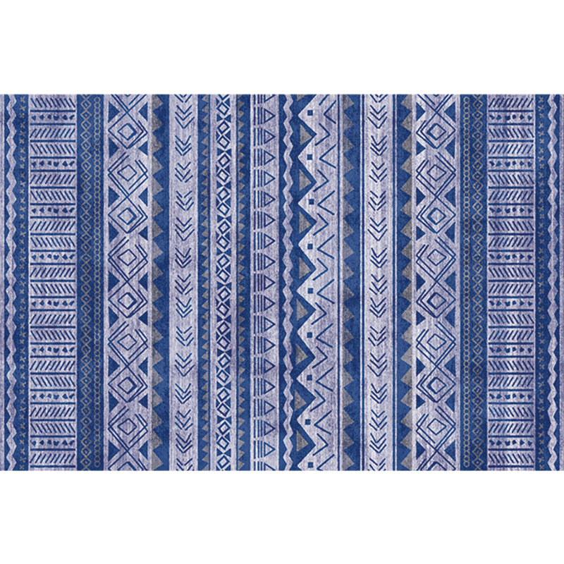 BowLift | Natural Living Room Rug Multicolor Geo Printed Piece Rug Synthetic Non-Slip Back Pet Friendly Indoor Rug