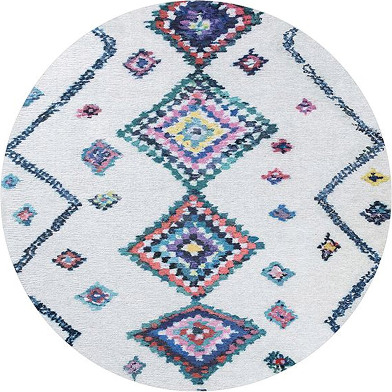 BowLift | Southwest Bedroom Rug Multicolored Geometric Pattern Indoor Rug Polyester Non-Slip Back Pet-Friendly Area Rug