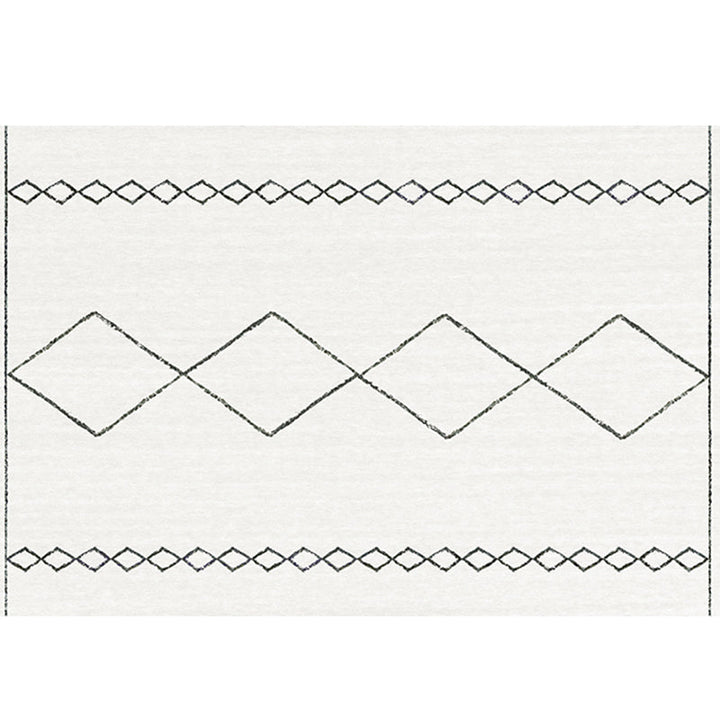 BowLift | Bohemian Living Room Rug Multicolor Geometric Pattern Rug Polyester Non-Slip Mat Pet-Friendly Indoor Rug