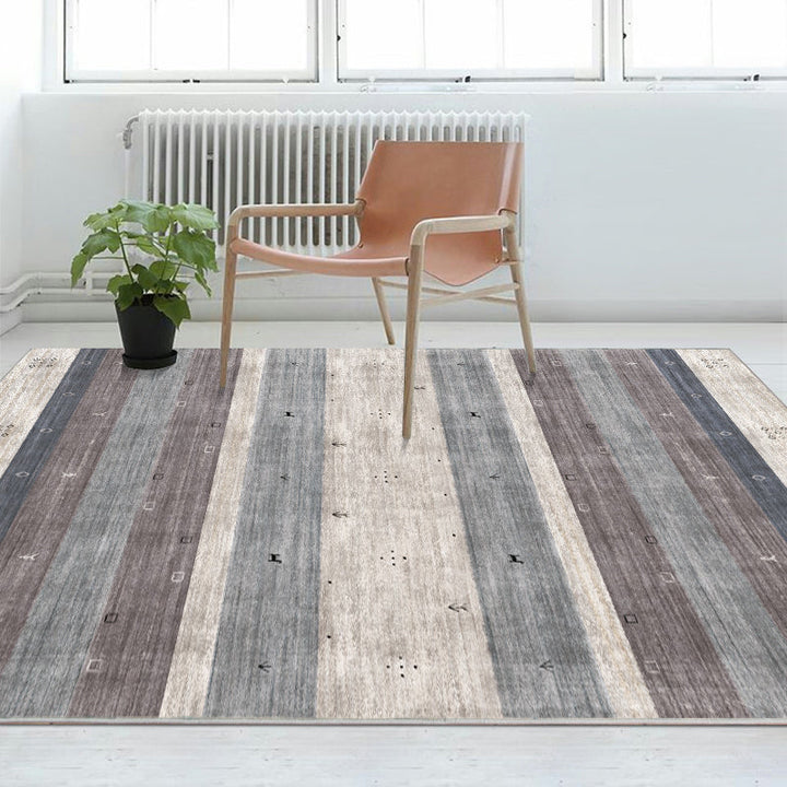 BowLift | Bohemian Living Room Rug Multicolor Geometric Pattern Rug Polyester Non-Slip Mat Pet-Friendly Indoor Rug
