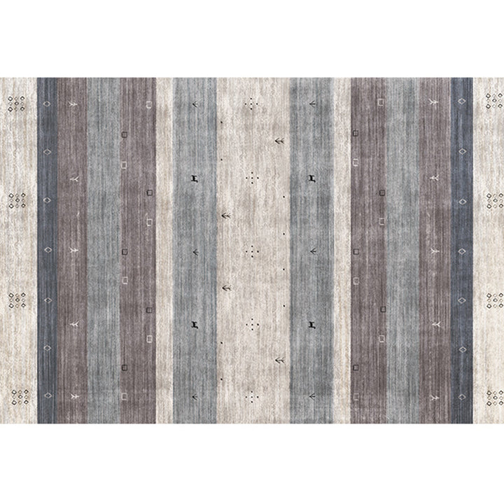 BowLift | Bohemian Living Room Rug Multicolor Geometric Pattern Rug Polyester Non-Slip Mat Pet-Friendly Indoor Rug