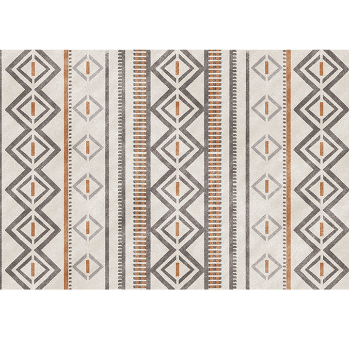 BowLift | Bohemian Living Room Rug Multicolor Geometric Pattern Rug Polyester Non-Slip Mat Pet-Friendly Indoor Rug