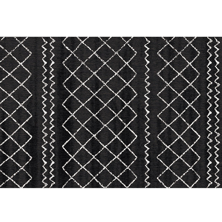 BowLift | Bohemian Living Room Rug Multicolor Geometric Pattern Rug Polyester Non-Slip Mat Pet-Friendly Indoor Rug