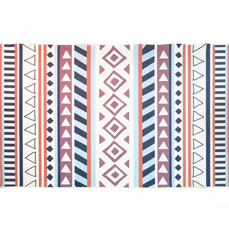 BowLift | Nordic living room carpet Multicolored Geometric pattern Indoor carpet Synthetic Non-slip Pet-friendly Washable carpet