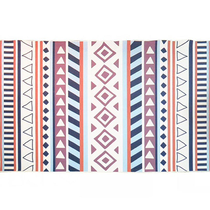 BowLift | Nordic living room carpet Multicolored Geometric pattern Indoor carpet Synthetic Non-slip Pet-friendly Washable carpet