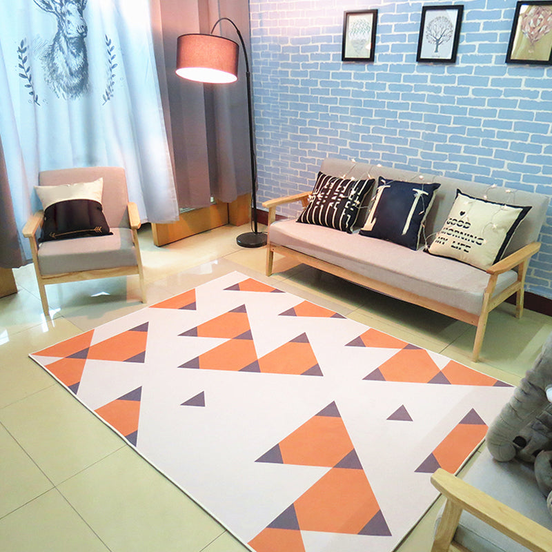 BowLift | Nordic living room carpet Multicolored Geometric pattern Indoor carpet Synthetic Non-slip Pet-friendly Washable carpet