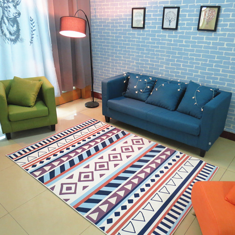 BowLift | Nordic living room carpet Multicolored Geometric pattern Indoor carpet Synthetic Non-slip Pet-friendly Washable carpet
