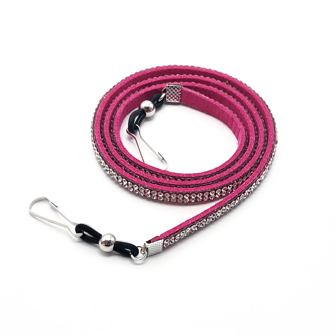 Decorative Crystal-Accent Eyewear Strap Bowlift