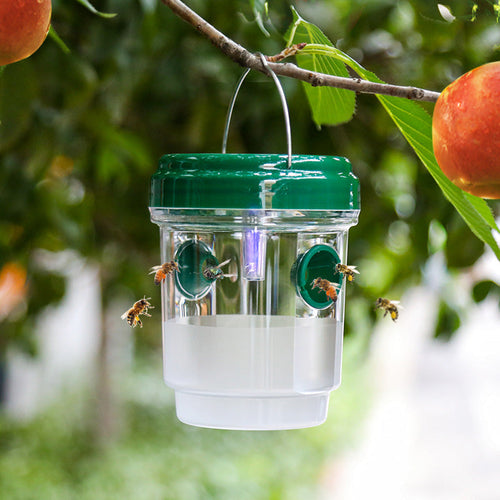Solar powered wasp trap with LED lure | Bowlift