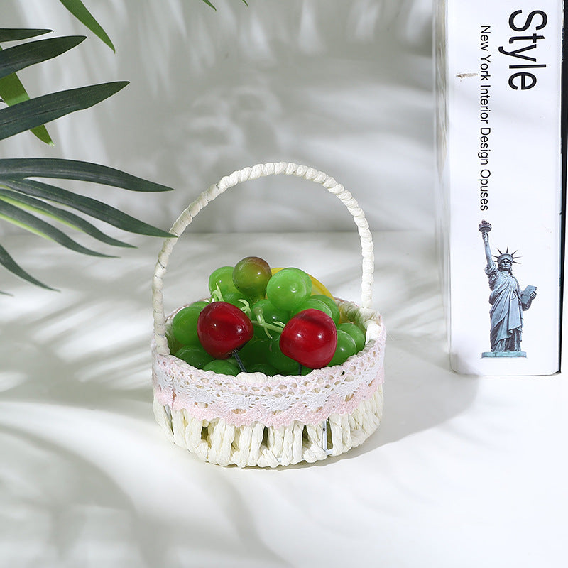 Women's Decorative Fruit Bowl with Art Ribbon Bowlift