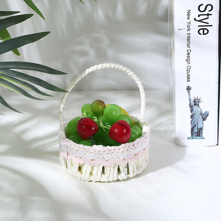 Women's Decorative Fruit Bowl with Art Ribbon Bowlift