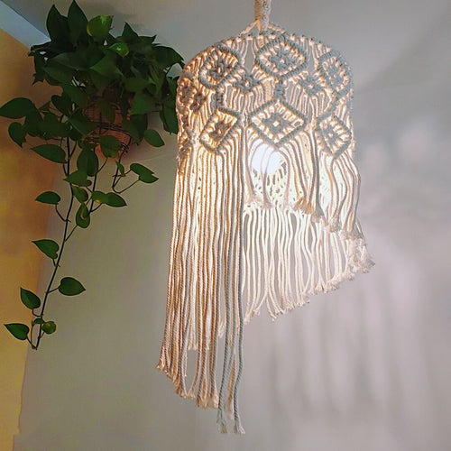 Macrame Hanging Lamp Shade Bowlift
