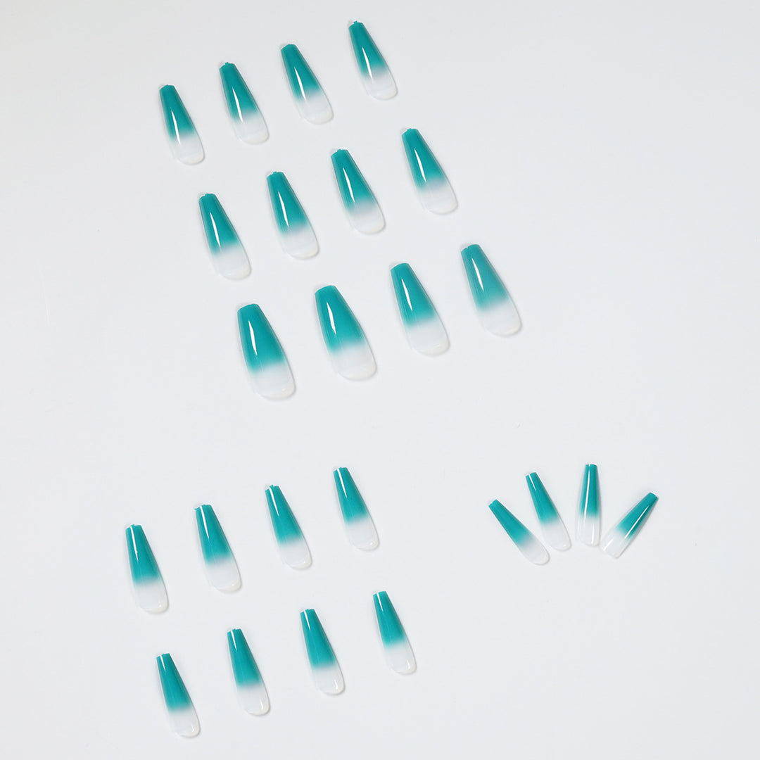 Artful Nail Extensions with Ombre Effect Bowlift