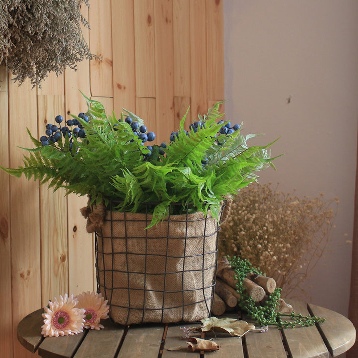 Decorative storage basket with jute lining Bowlift