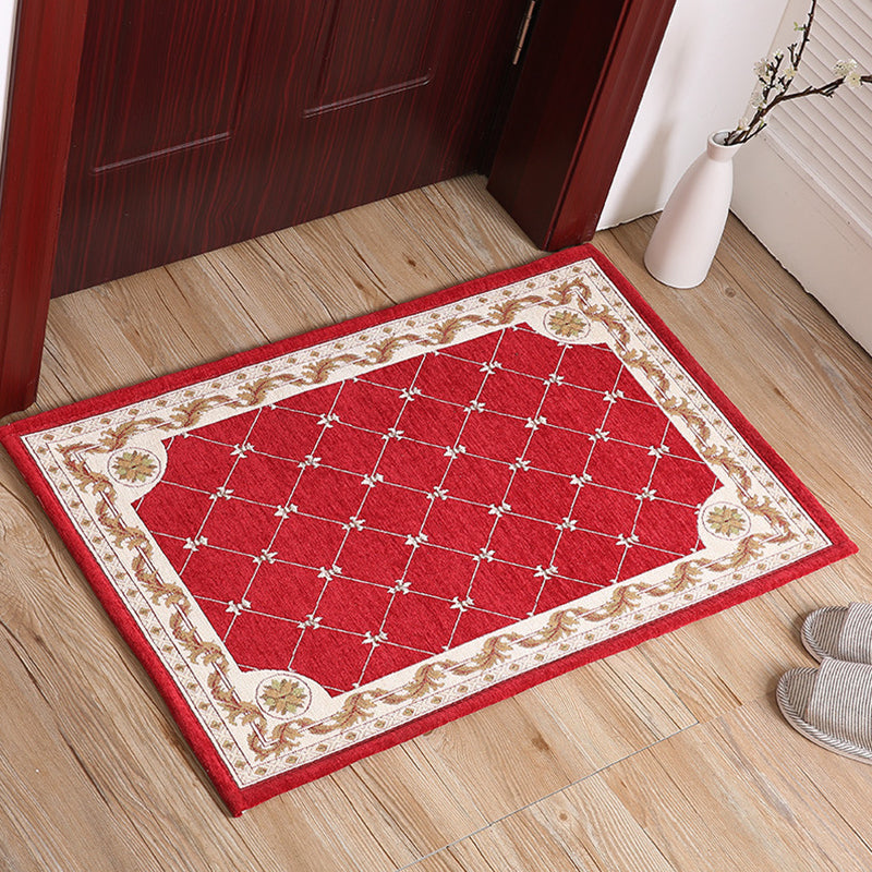 BowLift | Retro geometric pattern carpet Multicolor Polyester indoor mat non-slip pet friendly maintenance friendly rug for home