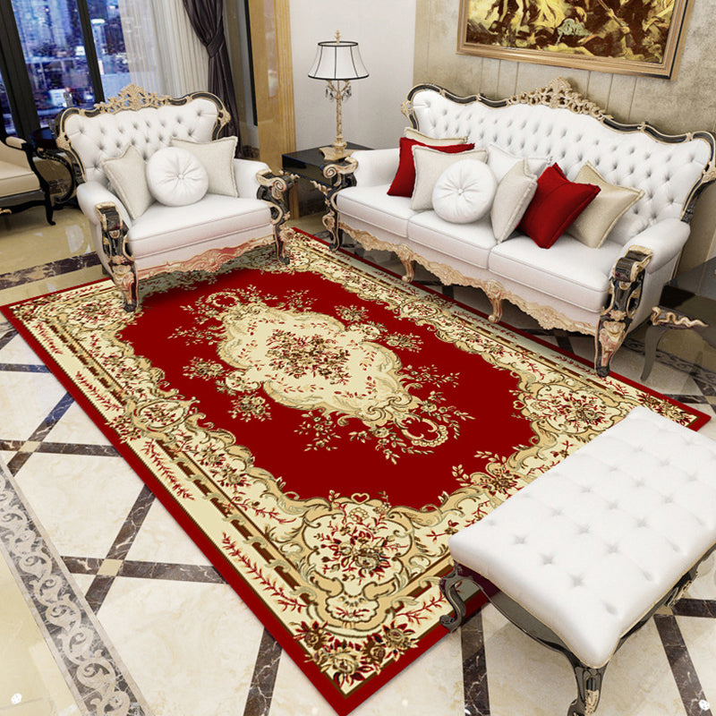 BowLift | Antique Salon Carpet Multicolor Floral Pattern Carpet Polyester Non-Slip Backing Pet-Friendly Indoor Carpet