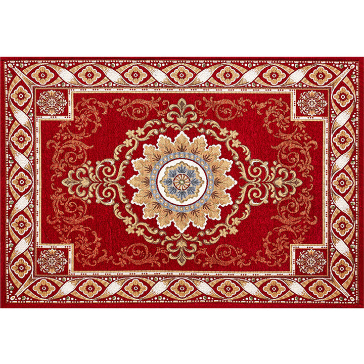 BowLift | Shabby Chic Floral Rug Multicolored Synthetic Rug With Non-Slip Back Stain Resistant Washable Rug for Living Room