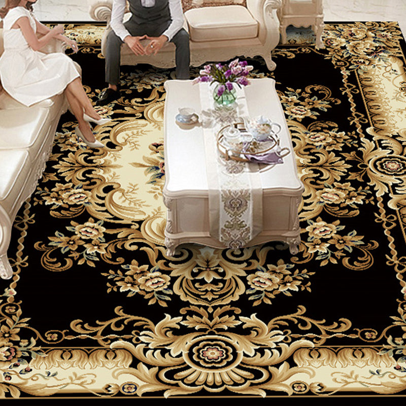 BowLift | Vintage Floral Printed Rug Multicolor Polypropylene Indoor Carpet Easy Care Pet Friendly Washable Area Rug for the Living Room