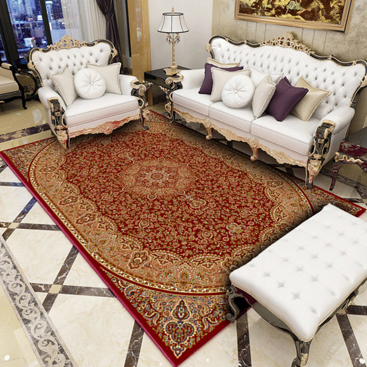 BowLift | Multicolored Retro Carpet Polypropylene Flower Pattern Carpet pet-friendly machine washable Indoor Carpet for Living Room