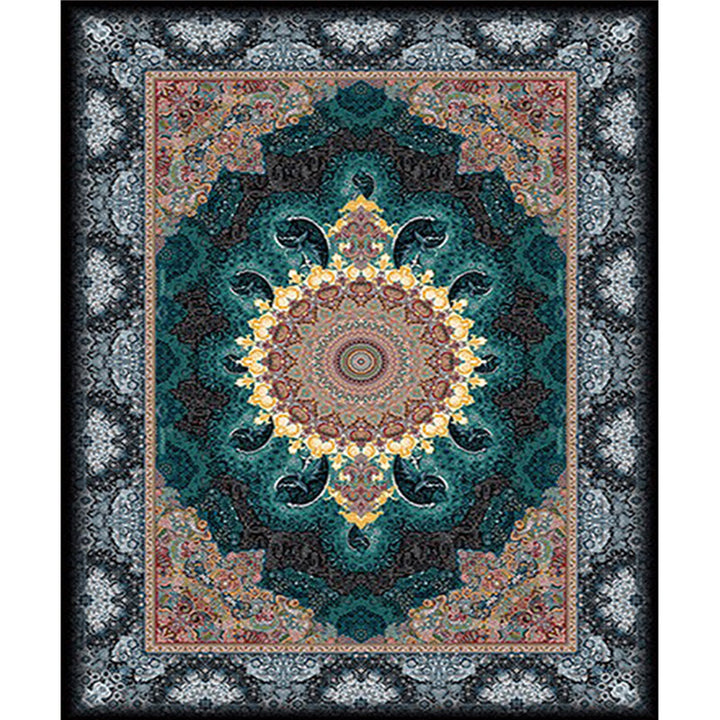 BowLift | Multicolored Retro Carpet Polypropylene Flower Pattern Carpet pet-friendly machine washable Indoor Carpet for Living Room