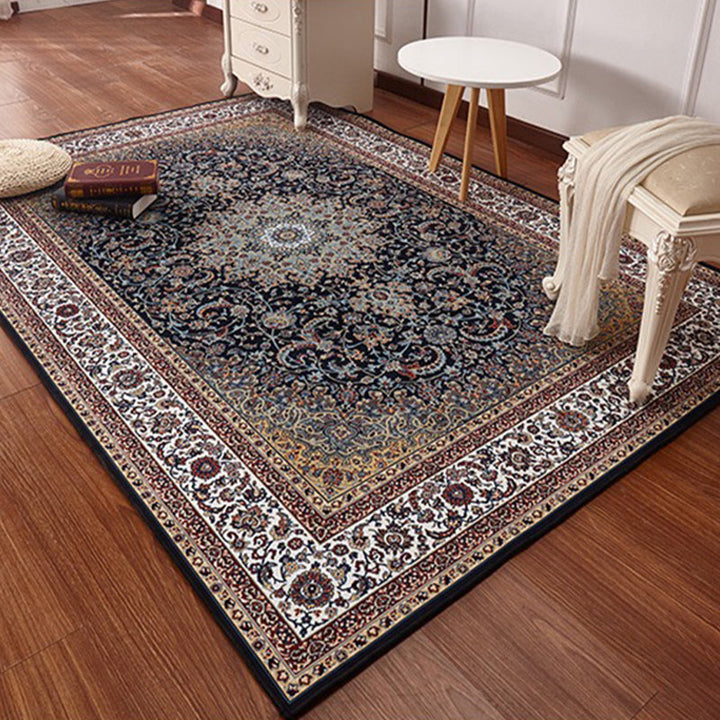 BowLift | Multicolored Retro Carpet Polypropylene Flower Pattern Carpet pet-friendly machine washable Indoor Carpet for Living Room