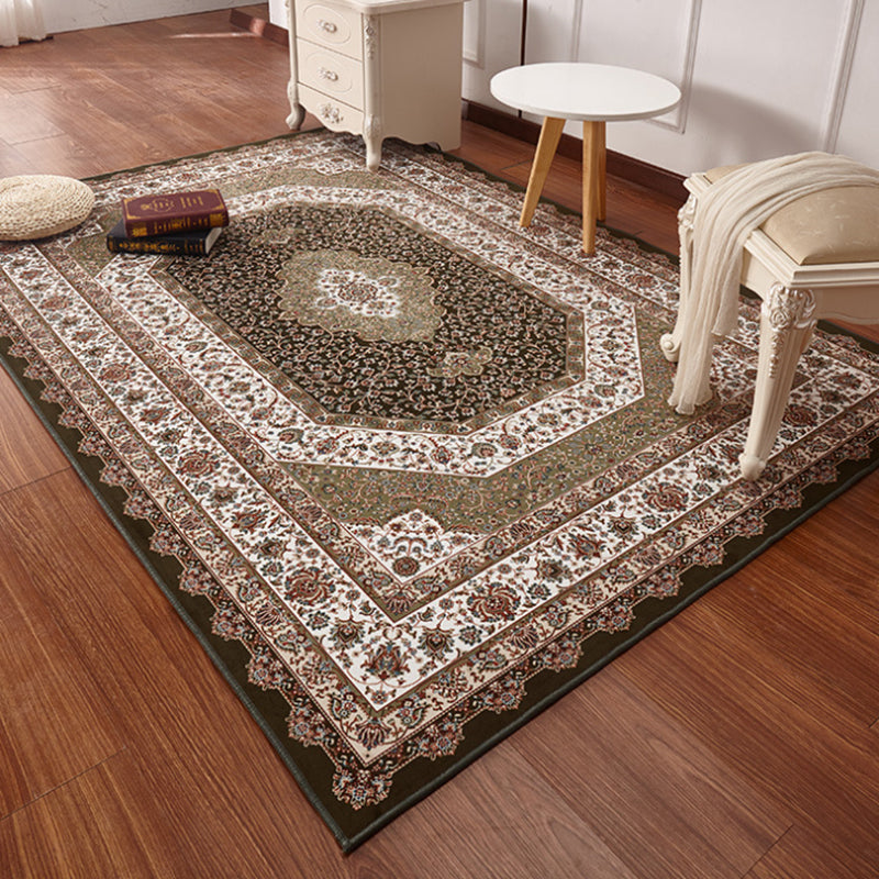 BowLift | Multicolored Retro Carpet Polypropylene Flower Pattern Carpet pet-friendly machine washable Indoor Carpet for Living Room
