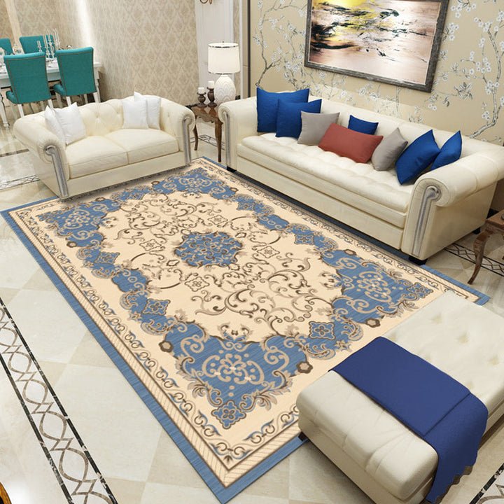 BowLift | Retro Living Room Carpet Multicolor Flower Pattern Berber Carpet Polyester Non-Slip Backing Pet-Friendly Carpet