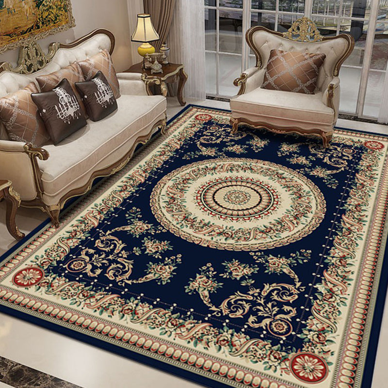 BowLift | Retro Living Room Carpet Multicolor Flower Pattern Berber Carpet Polyester Non-Slip Backing Pet-Friendly Carpet