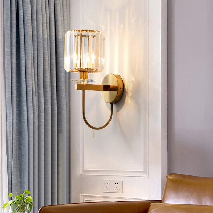 BowLift | CrystalLux Elegant Wall Lamp - Luxury Cylindrical Design for Modern Interiors