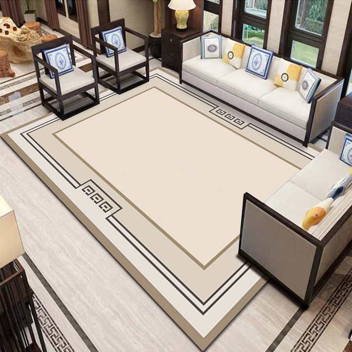 BowLift | Multicolor Living Room Rug Asian Geometric Print Indoor Carpet Polyester Non-Slip Backing Stain Resistant Area Rug