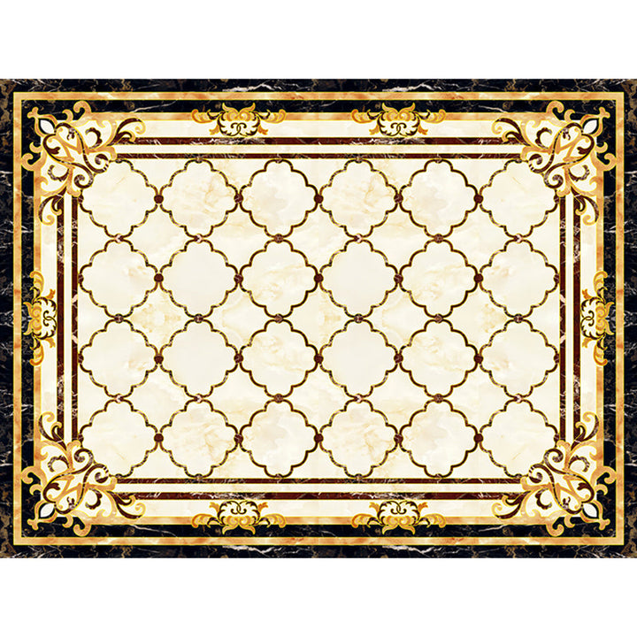BowLift | Nostalgia Living Room Rug Multi Color Flower Print Area Rug Synthetic Non-Slip Backing Easy Care Indoor Rug