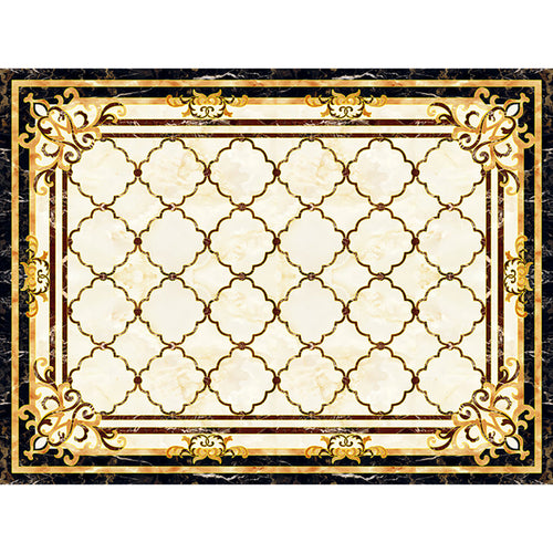 BowLift | Nostalgia Living Room Rug Multi Color Flower Print Area Rug Synthetic Non-Slip Backing Easy Care Indoor Rug