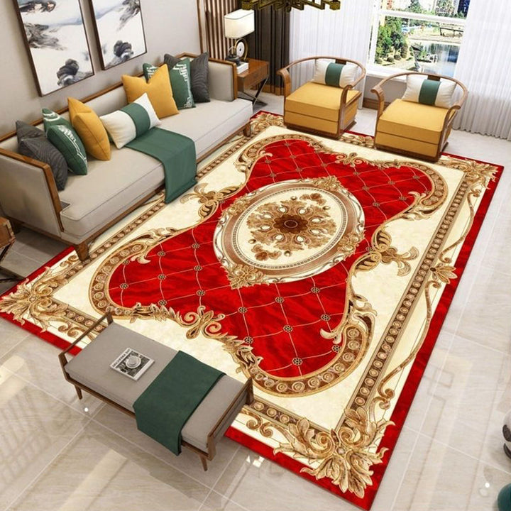 BowLift | Nostalgia Living Room Rug Multi Color Flower Print Area Rug Synthetic Non-Slip Backing Easy Care Indoor Rug