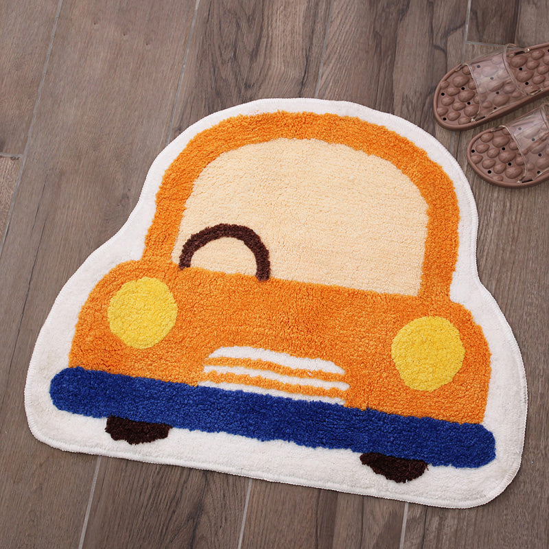 BowLift | Creative Children’s Room Rug Multicolored 3D Pressed Indoor Rug Cotton Blend Non-Slip Pet Friendly Area Rug