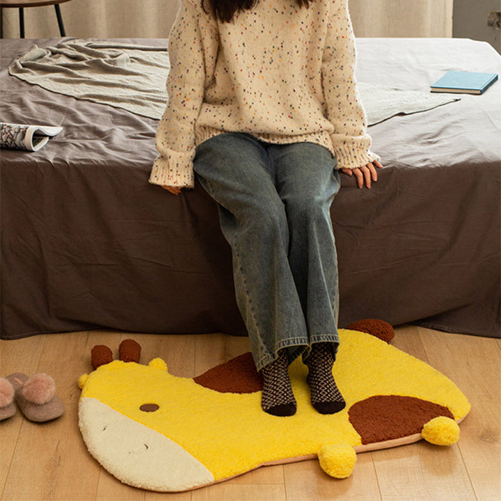 BowLift | Cozy Bedroom Rug Multi-Colored Cartoon Printed Rug Made of Lambswool With Non-Slip Backing Pet-Friendly Indoor Rug