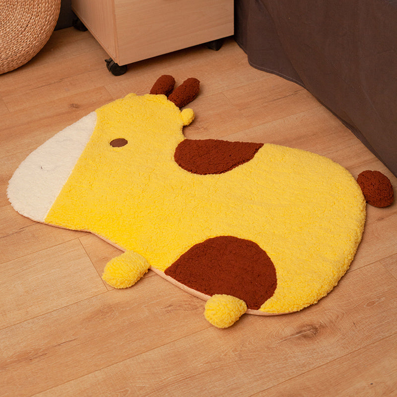 BowLift | Cozy Bedroom Rug Multi-Colored Cartoon Printed Rug Made of Lambswool With Non-Slip Backing Pet-Friendly Indoor Rug