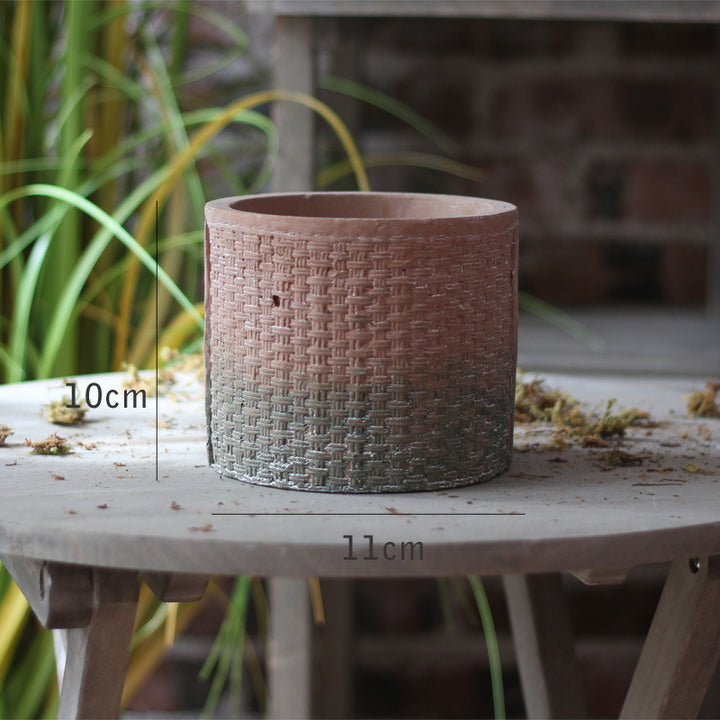 Decorative flower pot with woven design Bowlift