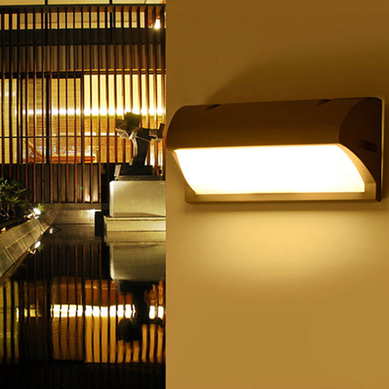 BowLift | Black Rectangle Wall Mounted Light Simplicity LED Aluminum Wall Lamp Lighting for Pathway