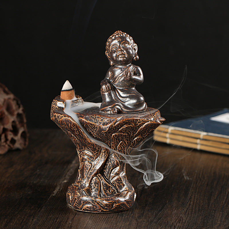 Decorative Lotus Waterfall Incense Holder