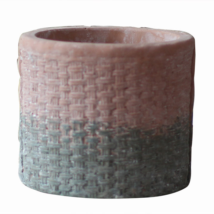 Decorative flower pot with woven design Bowlift