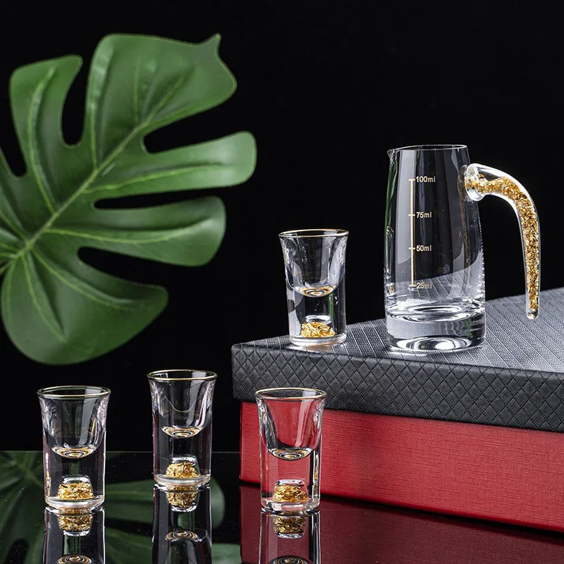 BowLift | Sparkling Golden Handcrafted Drink Glassses Set