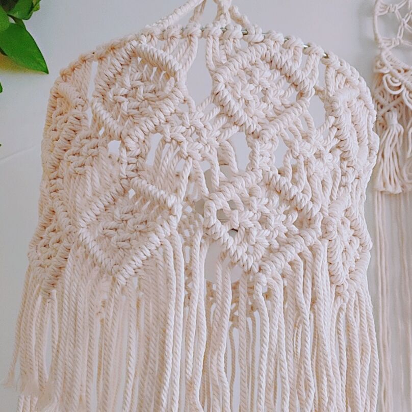Macrame Hanging Lamp Shade Bowlift
