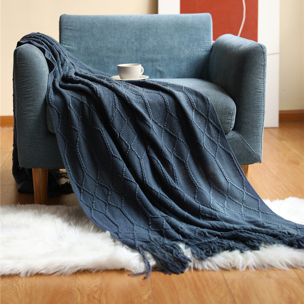 Ladies stylish throw blanket with textured design Bowlift