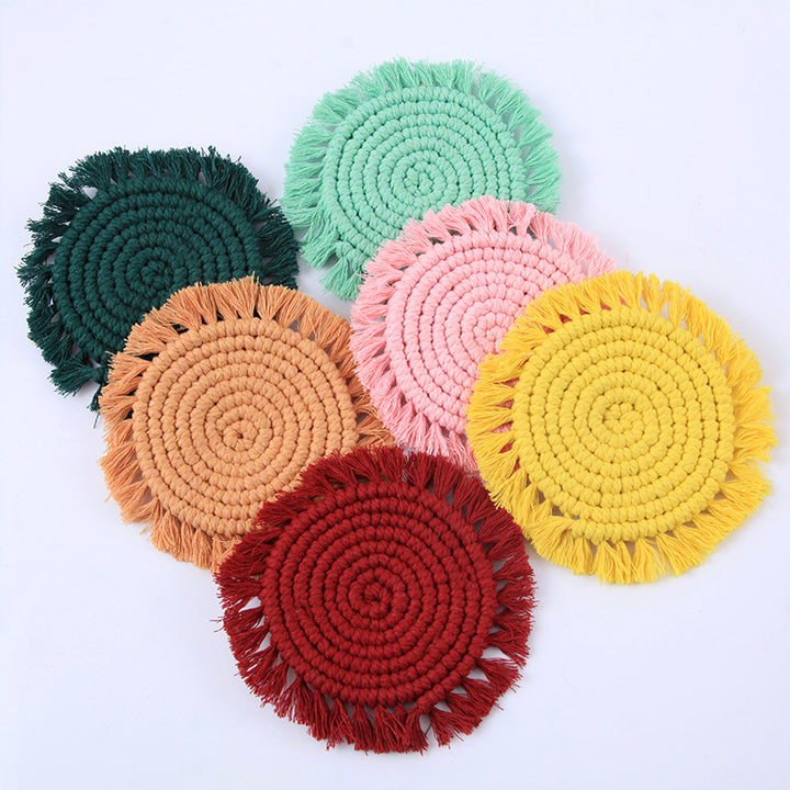 Decorative Round Macrame Trivet Bowlift