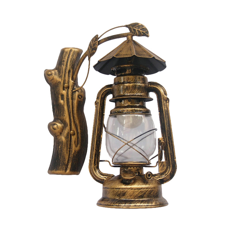 BowLift | Black/Bronze/Copper Kerosene Wall Lighting Coastal Clear Glass 1 Light Outdoor Wall Lamps Light