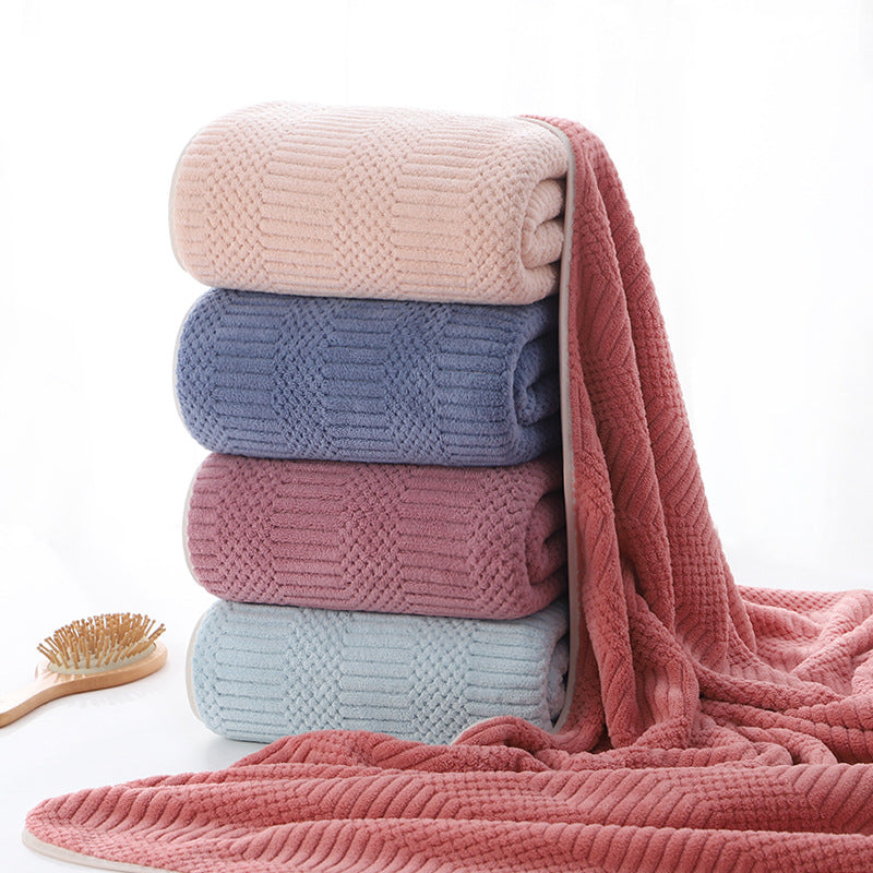Ultra-Soft Microfiber Jacquard Bath Towel Bowlift